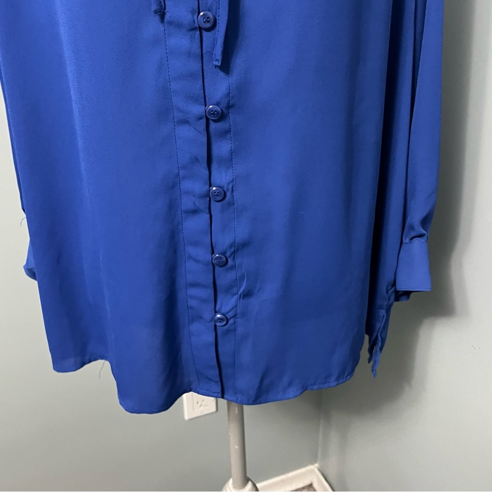 PENNINGTONS blue button front blouse women’s size 2X - Picture 3 of 14